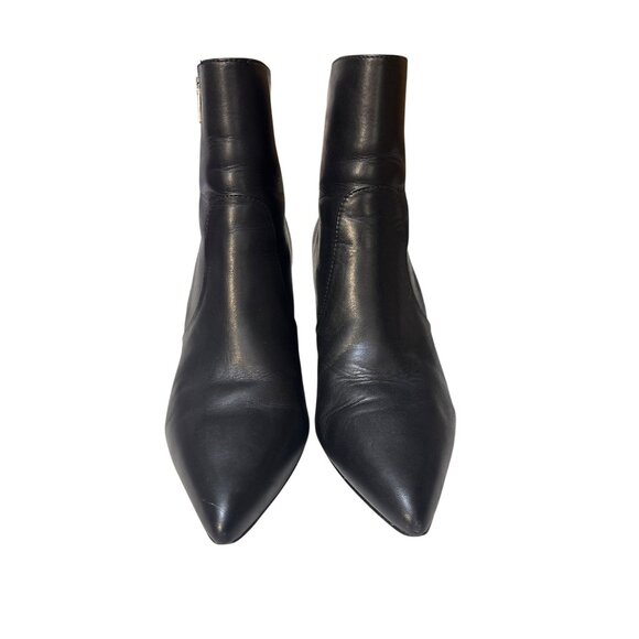 AllSaints Leather Pointed Toe Ankle Boots In Black 7 - Picture 2 of 9
